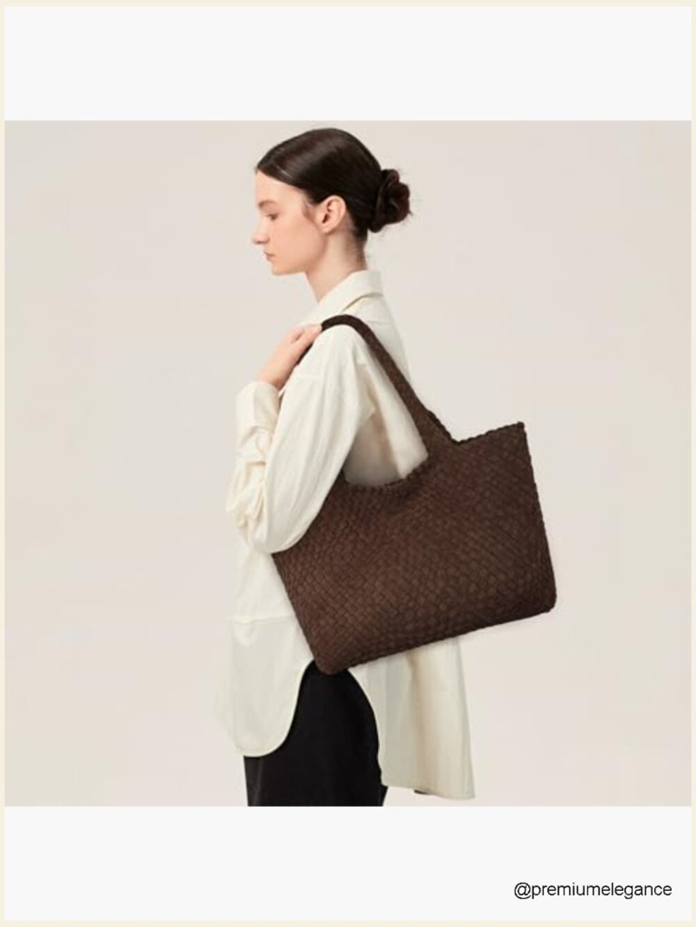Vegan Leather Top Handle Satchel Large Tote Shoulder Bag - Picture 2 of 7